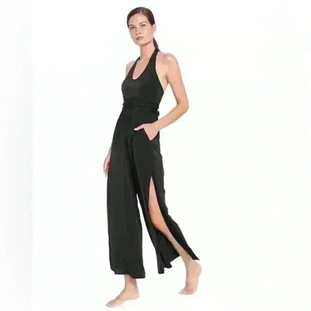 NWT Robin Piccone ava halter jumpsuit medium